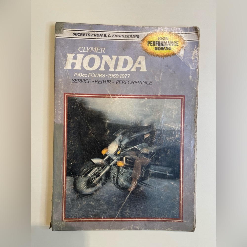 1969 -‎ 1977 Clymer Honda 750cc Fours Motorcycle SERVICE Manual
